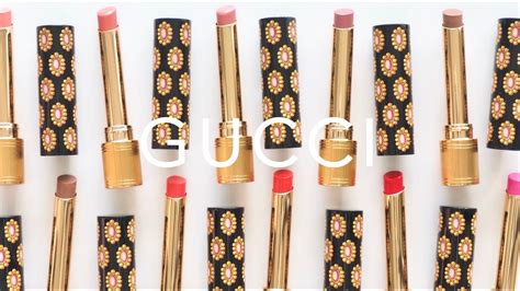 gucci glow and care lipstick swatches
